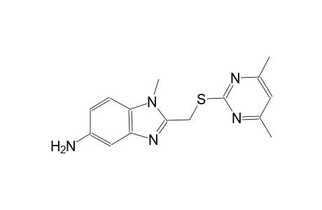 1H-benzimidazol-5-amine, 2-[[(4,6-dimethyl-2-pyrimidinyl)thio]methyl]-1-methyl-