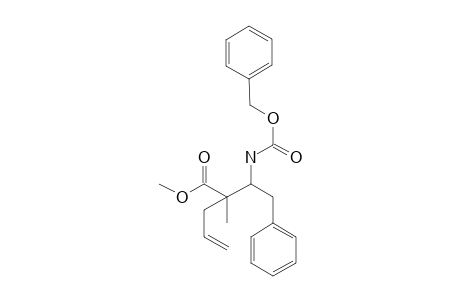 Methyl 2-methyl-3-{(benzyloxycarbonyl)amino]-2-(prop-2'-enyl)-4-phenylbutanoate