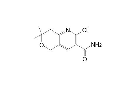 2-chloro-7,7-dimethyl-7,8-dihydro-5H-pyrano[4,3-b]pyridine-3-carboxamide