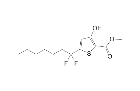 5-Methoxycarbonyl-4-hydroxy-2-(1,1-difluoroheptyl)thiophene