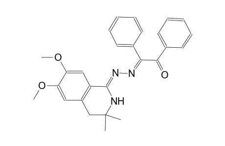 1(2H)-isoquinolinone, 3,4-dihydro-6,7-dimethoxy-3,3-dimethyl-, [(E)-2-oxo-1,2-diphenylethylidene]hydrazone, (1Z)-