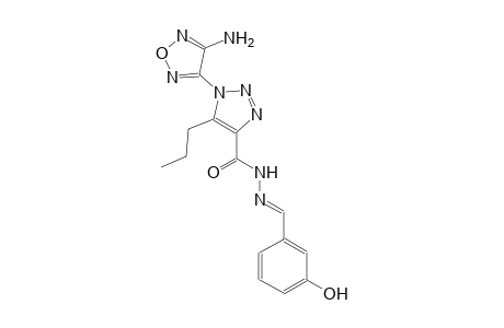 1-(4-amino-1,2,5-oxadiazol-3-yl)-N'-[(E)-(3-hydroxyphenyl)methylidene]-5-propyl-1H-1,2,3-triazole-4-carbohydrazide