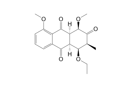 (1RS,4RS,4ARS,9ASR)-1-ETHOXY-4,5-DIMETHOXY-2-METHYL-3-OXO-1,2,4A,9A-TETRAHYDRO-4H-9,10-ANTHRAQUINONE