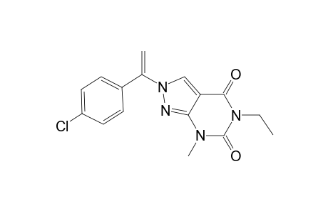 7-METHYL-5-ETHYL-2-PARA-CHLOROBENZYLVINYL-PYRAZOLO-[3,4-D]-PYRIMIDINE-4,6(5H,7H)-DIONE