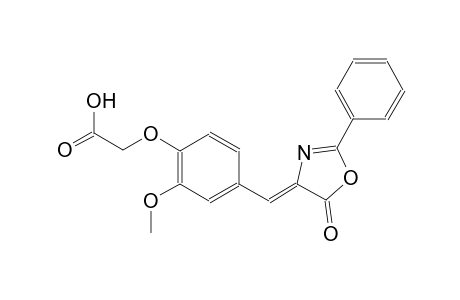 {2-methoxy-4-[(Z)-(5-oxo-2-phenyl-1,3-oxazol-4(5H)-ylidene)methyl]phenoxy}acetic acid