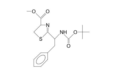 2-(<S>-1-tert-Butyloxycarbonylamino-2-phenyl-ethyl)-4-methoxycarbonyl-(R).delta.2-thiazoline