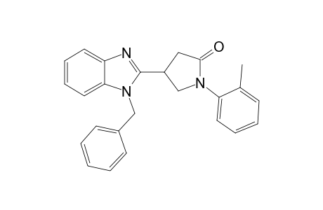 2-Pyrrolidinone, 1-(2-methylphenyl)-4-[1-(phenylmethyl)-1H-1,3-benzimidazol-2-yl]-