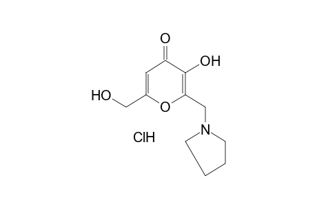 3-hydroxy-6-(hydroxymethyl)-2-[(1-pyrrolidinyl)methyl]-4H-pyran-4-one, hydrochloride