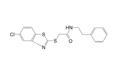 acetamide, 2-[(5-chloro-2-benzothiazolyl)thio]-N-(2-phenylethyl)-