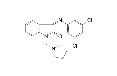 Indol-2(3H)-one, 3-(3,5-dichlorophenylimino)-1-(1-pyrrolidinylnethyl)-
