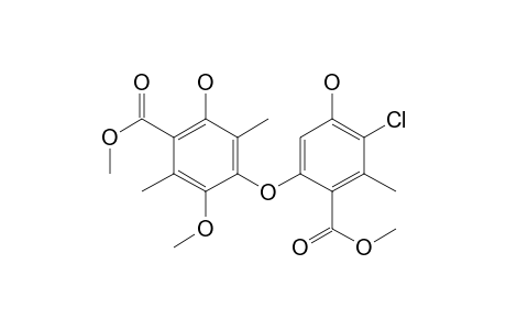 Methyl 5-chloro-4-hydroxy-2-(5'-hydroxy-2'-methoxy-4'-methoxycarbonyl-3',6'-dimethylphenoxy)-6-methylbenzoate