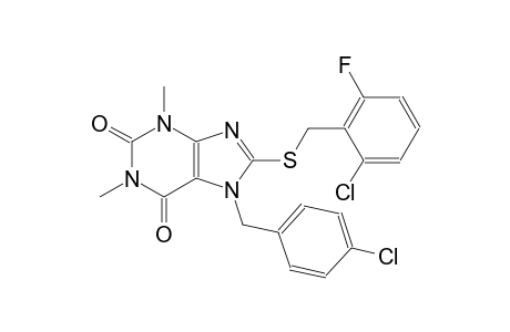 7-(4-chlorobenzyl)-8-[(2-chloro-6-fluorobenzyl)sulfanyl]-1,3-dimethyl-3,7-dihydro-1H-purine-2,6-dione