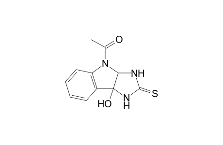 1-(8b-hydroxy-2-sulfanylidene-3,3a-dihydro-1H-imidazo[5,4-b]indol-4-yl)ethanone