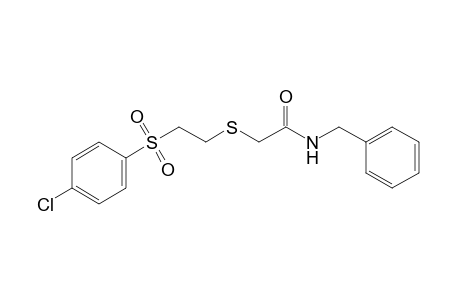 N-benzyl-2-{{2-[(p-chlorophenyl)sulfonyl]ethyl}thio}acetamide