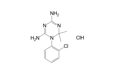 1-(o-chlorophenyl)-4,6-diamino-1,2-dihydro-2,2-dimethyl-s-triazine, monohydrochloride