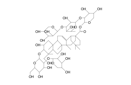 3-O-[.alpha.-L-Arabinopyranosyl-(1->2).beta.-D-glucopyranosyl]-bayogenin-28-[.beta.-D-xylopyranosyl-(1->3)-A-L-rhamnopyranosb