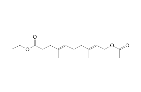 10-ACETOXY-4,8-DIMETHYL-4E,8E-DECADIENOIC ACID, ETHYL ESTER