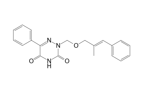 1-[(E)-2-METHYL-3-PHENYLALLYLOXYMETHYL]-5-PHENYL-6-AZAURACIL