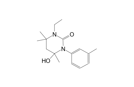 1-ethyl-4-hydroxy-4,6,6-trimethyl-3-(3-methylphenyl)tetrahydro-2(1H)-pyrimidinone