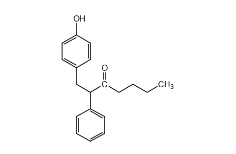 1-(p-hydroxyphenyl)-2-phenyl-3-heptanone