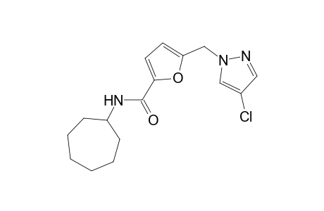 2-furancarboxamide, 5-[(4-chloro-1H-pyrazol-1-yl)methyl]-N-cycloheptyl-