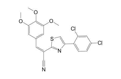 (2Z)-2-[4-(2,4-dichlorophenyl)-1,3-thiazol-2-yl]-3-(3,4,5-trimethoxyphenyl)-2-propenenitrile