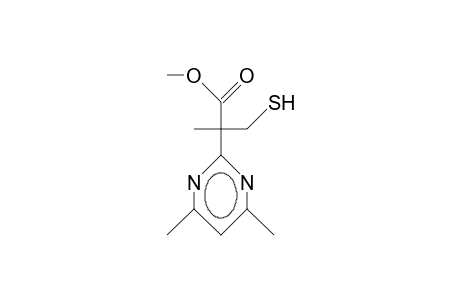 1-(1-Mercaptomethyl-1-methoxycarbonyl-ethyl)-3,5-dimethyl-pyrimidine