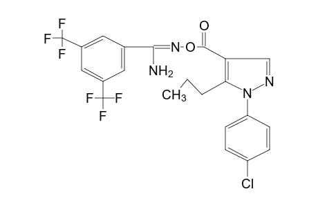 3,5-bis(trifluoromethyl)-O-{1-(p-chlorophenyl)-5-propylpyrazol-4-yl]carbonyl}benzamidoxime