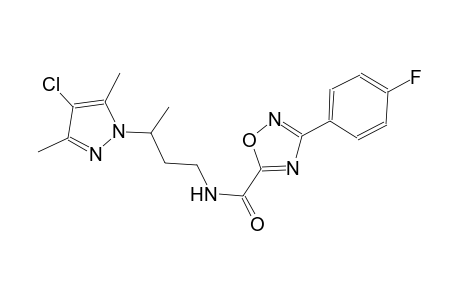 N-[3-(4-chloro-3,5-dimethyl-1H-pyrazol-1-yl)butyl]-3-(4-fluorophenyl)-1,2,4-oxadiazole-5-carboxamide