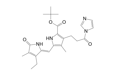 1H-Pyrrole-2-carboxylic acid, 5-[(3-ethyl-1,5-dihydro-4-methyl-5-oxo-2H-pyrrol-2-ylidene)methyl]-3-[3-(1H-imidazol-1-yl)-3-oxopropyl]-4-methyl-, 1,1-dimethylethyl ester, (Z)-