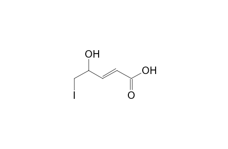 2-Pentenoic acid, 4-hydroxy-5-iodo-, (E)-(.+-.)-