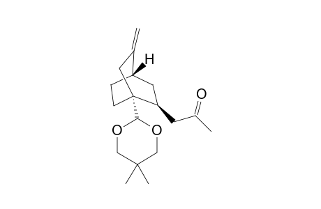 1-[(1R*,2S*,4S*)-1-(5,5-Dimethyl-1,3-dioxan-2-yl)-5-methylenebicyclo[2.2.2]octan-2-yl]propan-2-one