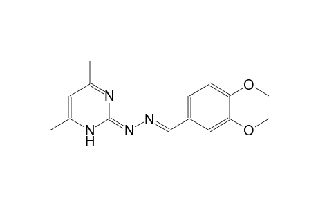 Benzaldehyde, 3,4-dimethoxy-, [4,6-dimethyl-2(1H)-pyrimidinylidene]hydrazone