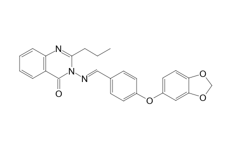 3-({(E)-[4-(1,3-benzodioxol-5-yloxy)phenyl]methylidene}amino)-2-propylquinazolin-4(3H)-one