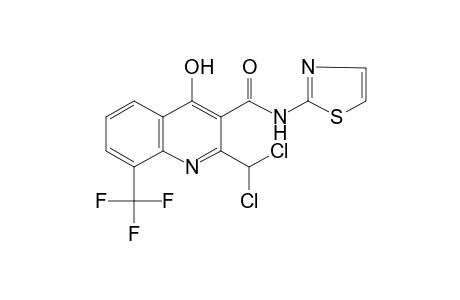 2-(dichloromethyl)-4-hydroxy-N-(2-thiazolyl)-8-(trifluoromethyl)-3- quinolinecarboxamide