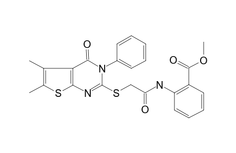 2-[[2-[(4-Keto-5,6-dimethyl-3-phenyl-thieno[2,3-D]pyrimidin-2-yl)thio]acetyl]amino]benzoic acid methyl ester