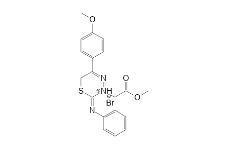 3-Methoxycarbonylmethyl-5-(4-methoxyphenyl)-2-phenylimino-3,6-dihydro-2H-1,3,4-thiadiazinium bromide