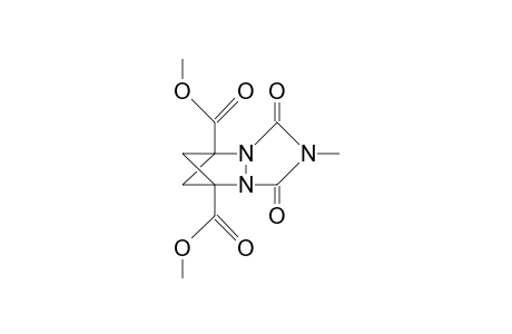 1,7-Dicarbomethoxy-4-methyl-2,4,6-triaza-tricyclo(5.1.1.0/2,6/)nonane-3,5-dione