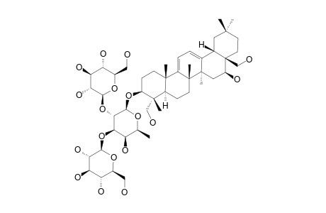 #9;PLEUROSAPONIN-I;3-O-BETA-D-GLUCOPYRANOSYL-(1->2)-BETA-D-GLUCOPYRANOSYL-(1->3)-BETA-D-FUCOPYRANOSYL-3-BETA,16-BETA,23,28-TETRAHYDROXY-OLEAN-9,12-DIEN