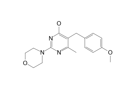 5-[(4-Methoxyphenyl)methyl]-6-methyl-2-(morpholin-4-yl)pyrimidin-4-ol