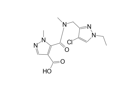 1H-pyrazole-4-carboxylic acid, 5-[[[(4-chloro-1-ethyl-1H-pyrazol-3-yl)methyl]methylamino]carbonyl]-1-methyl-