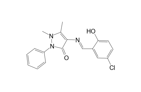 3H-pyrazol-3-one, 4-[[(E)-(5-chloro-2-hydroxyphenyl)methylidene]amino]-1,2-dihydro-1,5-dimethyl-2-phenyl-