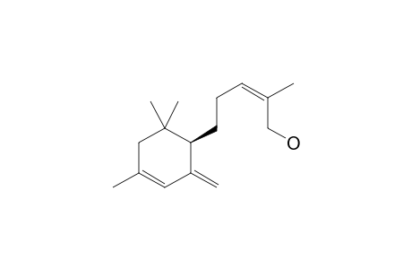 (Z)-2-Methyl-5-((R)-4,6,6-trimethyl-2-methylen-1-cyclohex-3-enyl)-2-penten1-ol