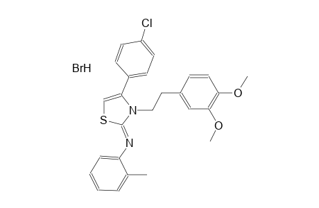 N-((2Z)-4-(4-chlorophenyl)-3-[2-(3,4-dimethoxyphenyl)ethyl]-1,3-thiazol-2(3H)-ylidene)-2-methylaniline hydrobromide