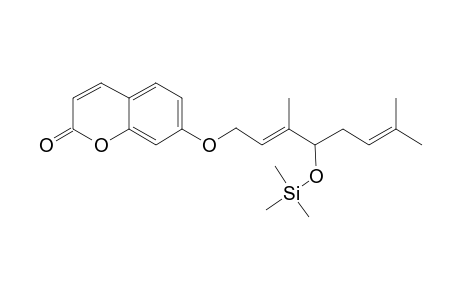 7-[(2E)-4-Hydroxy-3,7-dimethylocta-2,6-dienoxy]chromen-2-one, tms