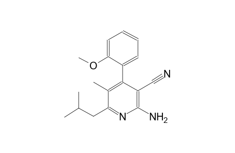 2-amino-6-isobutyl-4-(2-methoxyphenyl)-5-methylnicotinonitrile