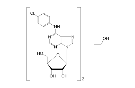 N-(p-chlorophenyl)adenosine, compound with ethyl alcohol (2:1)