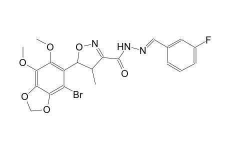 3-isoxazolecarboxylic acid, 5-(4-bromo-6,7-dimethoxy-1,3-benzodioxol-5-yl)-4,5-dihydro-4-methyl-, 2-[(E)-(3-fluorophenyl)methylidene]hydrazide