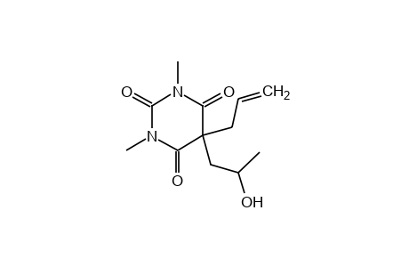 5-allyl-1,3-dimethyl-5-(2-hydroxypropyl)barbituric acid