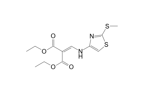 {{2-(methylthio)-4-thiazolyl]amino}methylene}malonic acid, diethyl ester